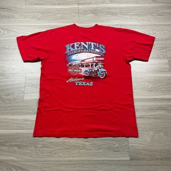 Harley Davidson Shirt Mens Extra Large Red Abilene Texas Motorcycle Graphic - Picture 5 of 11